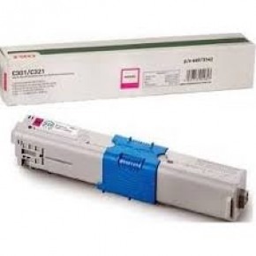 Oki c301m Kırmızı Orjinal Toner