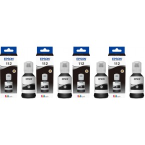 Epson 112 Siyah Orjinal Mürekkep 4 Adet L11160 127 ML