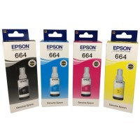 Epson T664 4 Renk Orjinal Mürekkep Kartuş Seti